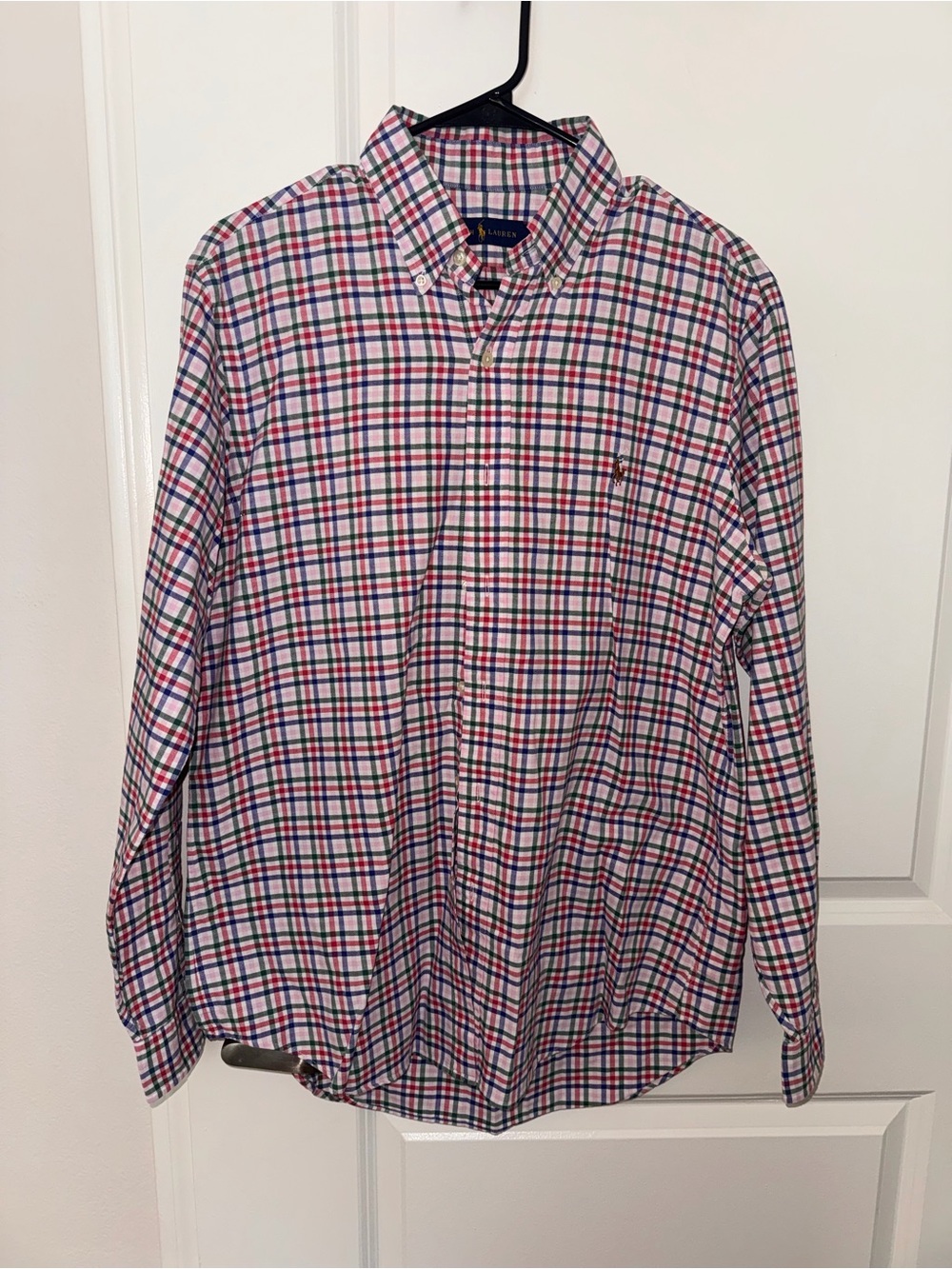 Ralph Lauren Plaid Button-Down Shirt - Red, Blue & White